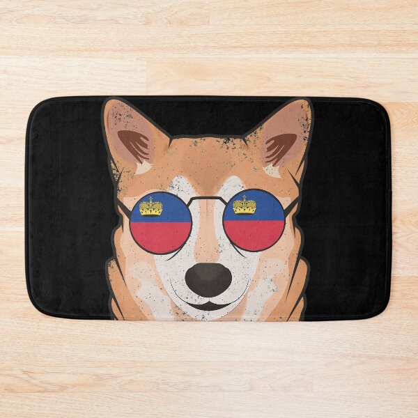 Item preview, Vintage Patriotic Shiba Inu Liechtensteiner Flag designed and sold by feether-store.