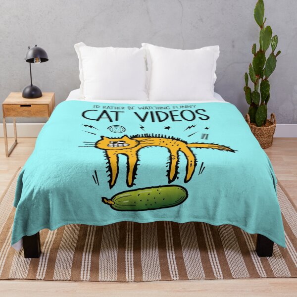Item preview, I'd Rather Be Watching Funny Cat Videos Internet Cat Meme designed and sold by Uppercase Tees.