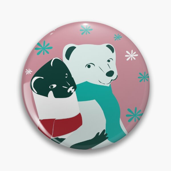 Item preview, Mustelid Christmas Weasel Hugs pink designed and sold by belettelepink.