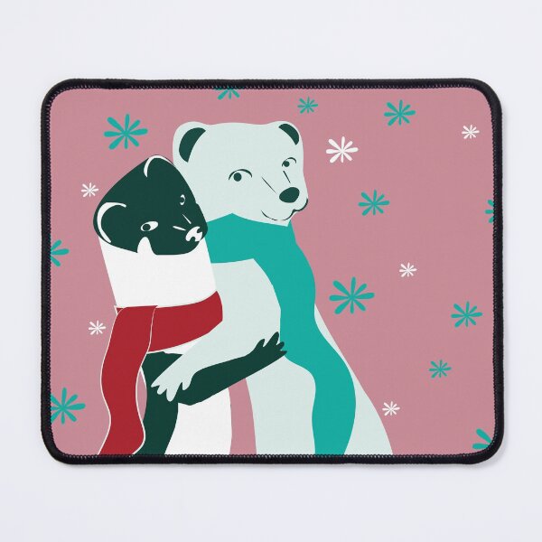 Item preview, Mustelid Christmas Weasel Hugs pink designed and sold by belettelepink.