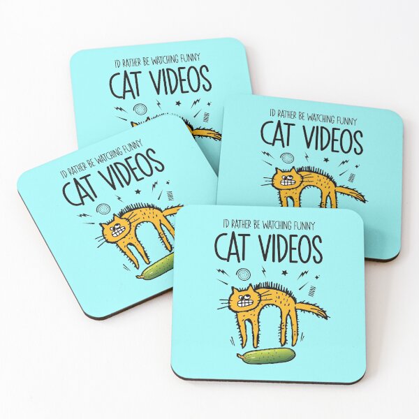 Item preview, I'd Rather Be Watching Funny Cat Videos Internet Cat Meme designed and sold by Uppercase Tees.