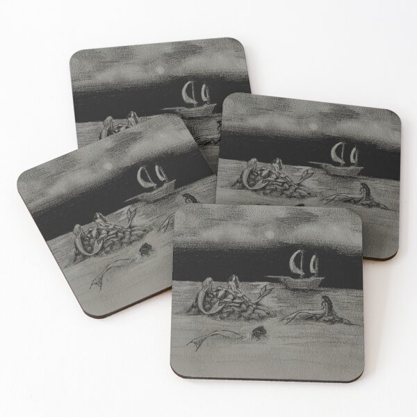 Item preview, Mermaids and a Lone Ship designed and sold by Junegirlart.