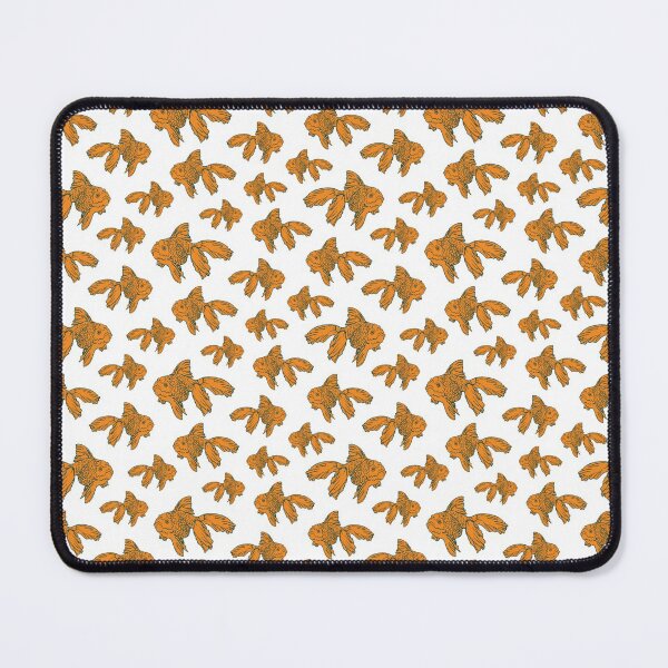 Goldfish Repeat Pattern in orange Mouse Pad