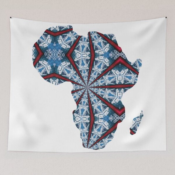 Item preview, African Continent with Ankara Print -  Colorful Patterns. designed and sold by NaniniDesigns.