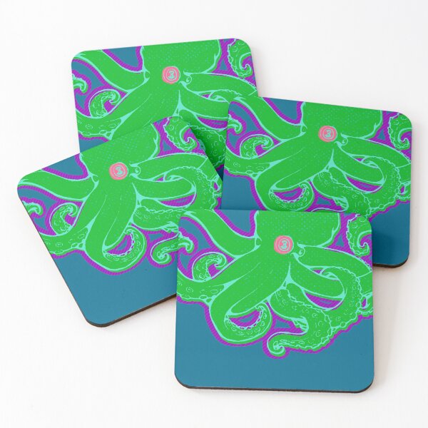 Item preview, Green Octopus on Purple designed and sold by z0mbieparade.