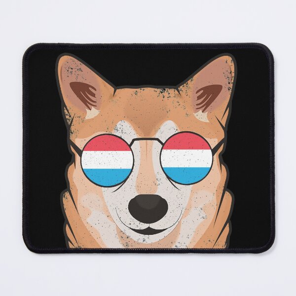 Item preview, Vintage Patriotic Shiba Inu Luxembourger Flag designed and sold by feether-store.