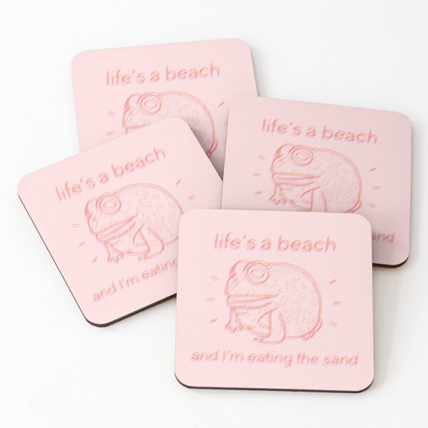 Item preview, Froggie: Life’s a beach I’m eating the sand designed and sold by flotsamm.