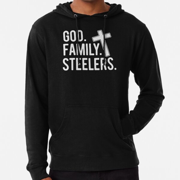 God Family Steelers Pro Us Flag Shirt Father's Day Dad Gift Pullover Hoodie