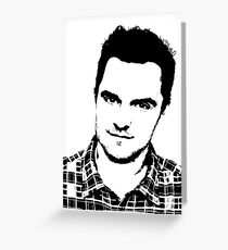 High Contrast Jake Johnson Greeting Card
