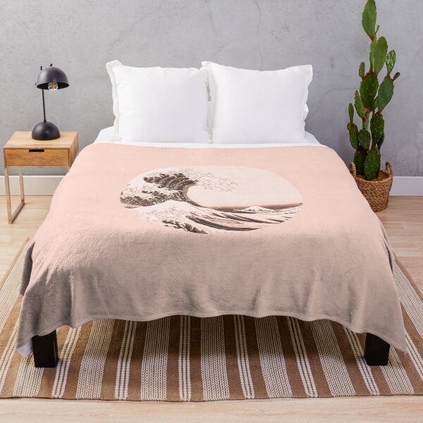 Item preview, Kanagawa Japanese Art The Great Wave Pale Pink Pastel designed and sold by candymoondesign.