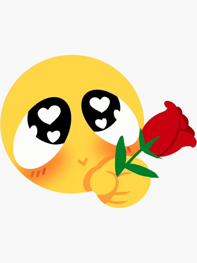 Cute In Love Emoji Sticker