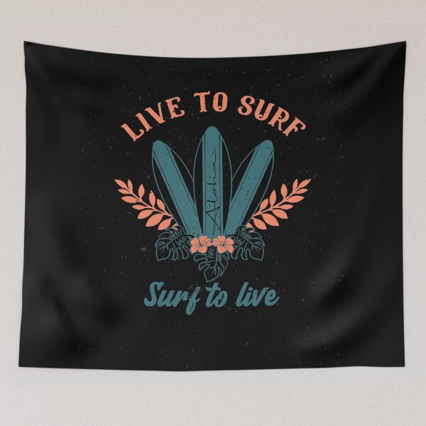 Item preview, Live to surf, surf to live , Mike Doyle Quotes, Van With Surfboard designed and sold by Studio TANFF.