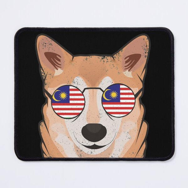 Item preview, Vintage Patriotic Shiba Inu Malaysian Flag designed and sold by feether-store.