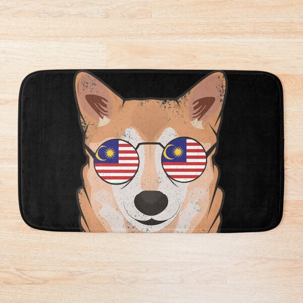 Item preview, Vintage Patriotic Shiba Inu Malaysian Flag designed and sold by feether-store.