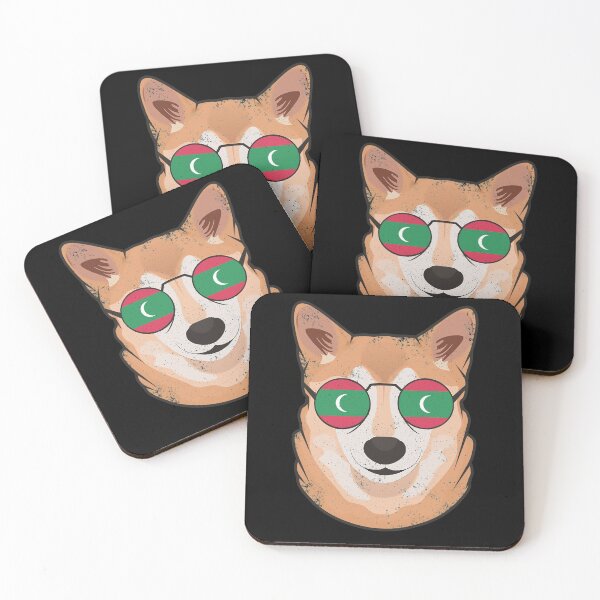 Item preview, Vintage Patriotic Shiba Inu Maldivian Flag designed and sold by feether-store.