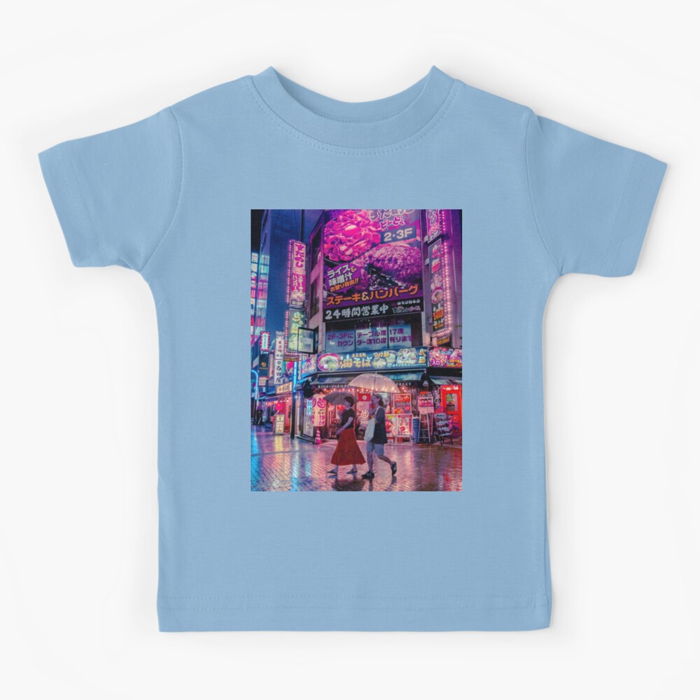 Tokyo Neon Rain | Kids T-Shirt