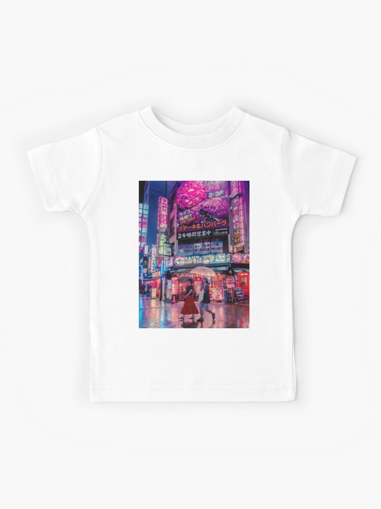 Tokyo Neon Rain | Kids T-Shirt