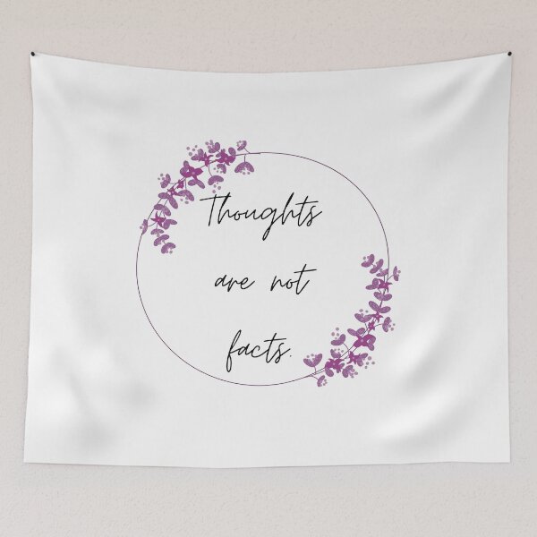 Artikelvorschau, Gedanken sind keine Fakten Positive Affirmation Lila entworfen und verkauft von designsbyreaia.