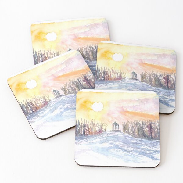 Item preview, Munich Monopteros Romantic English Garden in Winter Landscape Scene designed and sold by artshop77.