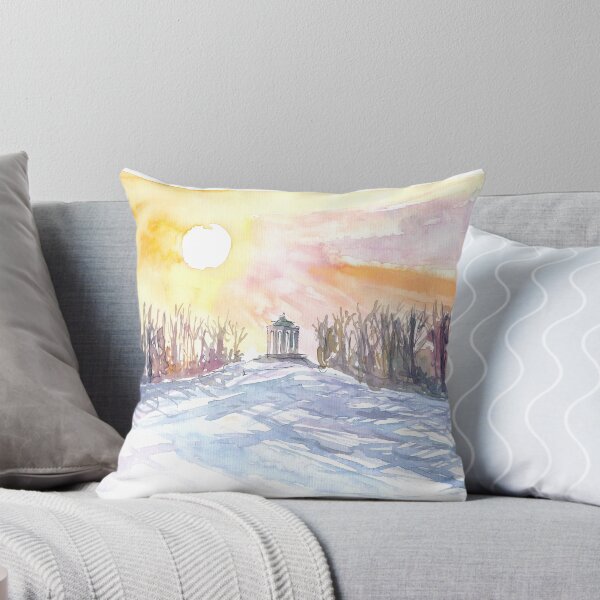 Item preview, Munich Monopteros Romantic English Garden in Winter Landscape Scene designed and sold by artshop77.