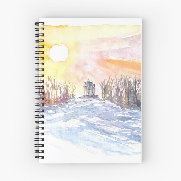 Item preview, Munich Monopteros Romantic English Garden in Winter Landscape Scene designed and sold by artshop77.