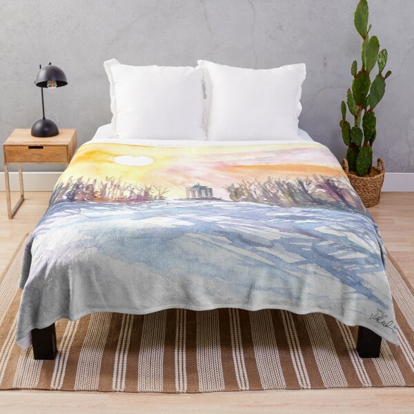 Item preview, Munich Monopteros Romantic English Garden in Winter Landscape Scene designed and sold by artshop77.