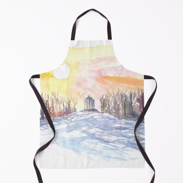 Item preview, Munich Monopteros Romantic English Garden in Winter Landscape Scene designed and sold by artshop77.