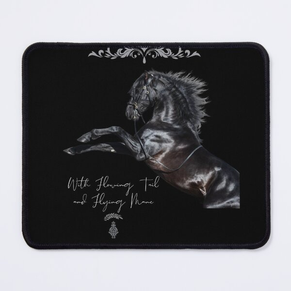 Item preview, With Flowing Tale & Wild Mane Black Stallion Design designed and sold by EarthArtDesigns.