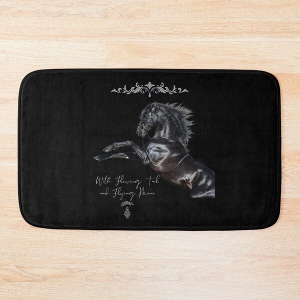 Item preview, With Flowing Tale & Wild Mane Black Stallion Design designed and sold by EarthArtDesigns.