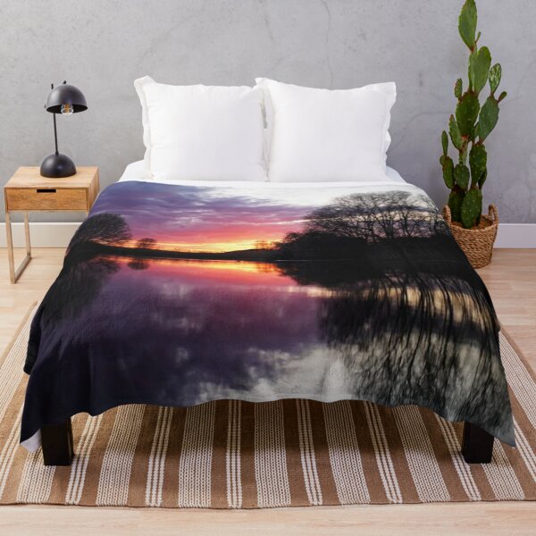Item preview, Sunset Water Landscape Silhouette Reflection designed and sold by WearWolfDesigns.
