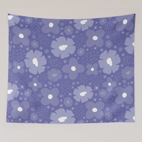 Item preview, Very Peri Modern Flower Meadow designed and sold by famenxt.