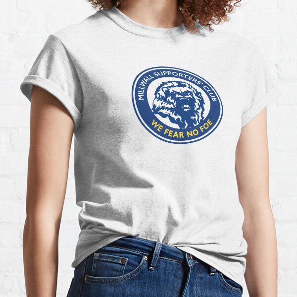 S M L XL XXL 3XL since 125 years" Gr MILLWALL FC T-Shirt "We fear no foe 