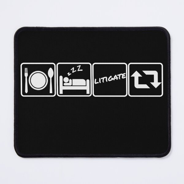 Item preview, Eat, Sleep, Litigate, Repeat, Funny Lawyer, Litigator, Civil Defense Lawyer, Law Graduate, Law School Graduation, lawyer gift designed and sold by RisingFrequency.