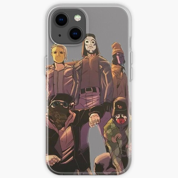 Hollywood Undead comic style art iPhone Soft Case