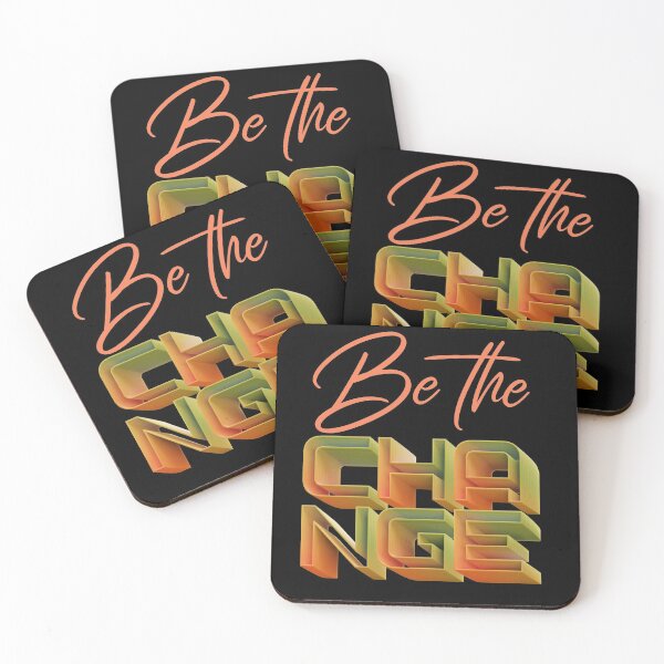 Item preview, Be The Change Inspiration Motivation Positive Vibes designed and sold by Paula Helit.