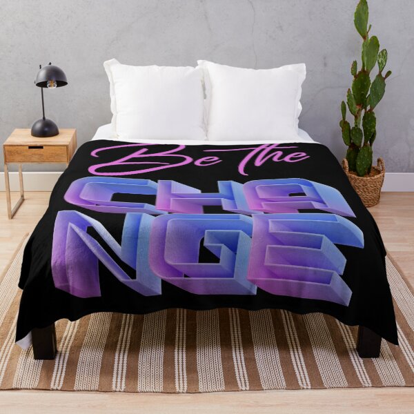Item preview, Be The Change Inspiration Motivation Positive Vibes designed and sold by Paula Helit.