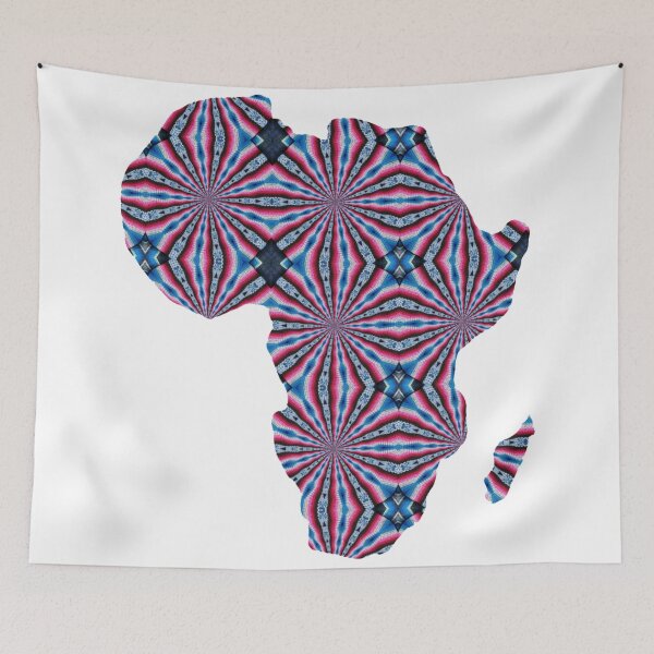 Item preview, African Continent with Ankara Print -  Colorful Patterns. designed and sold by NaniniDesigns.