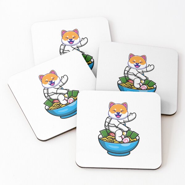 Item preview, Shiba Astronaut Enjoying Ramen designed and sold by SparrowLag.