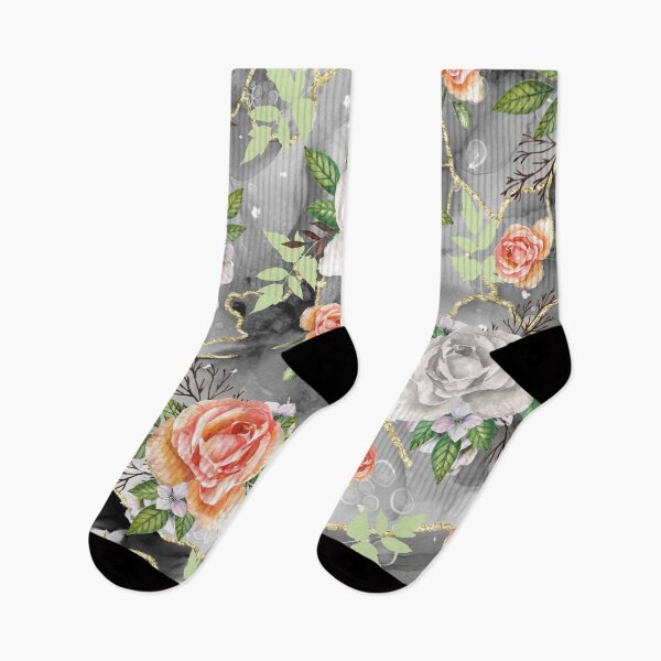Item preview, Grey Floral Print designed and sold by Lylabean22.