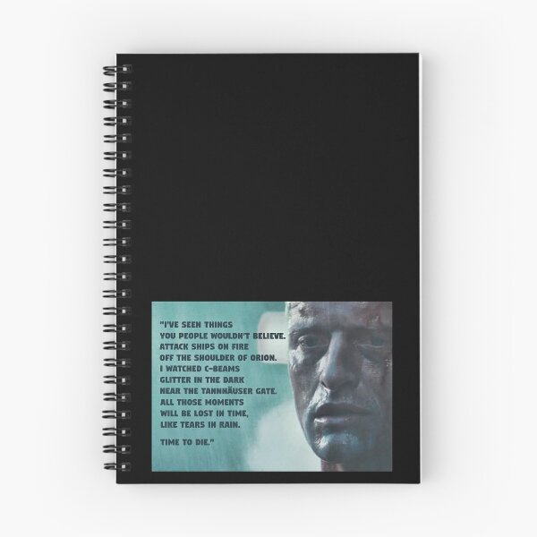 Item preview, Blade Runner, Rutger Hauer, Tears in Rain Monologue designed and sold by SilentVice.