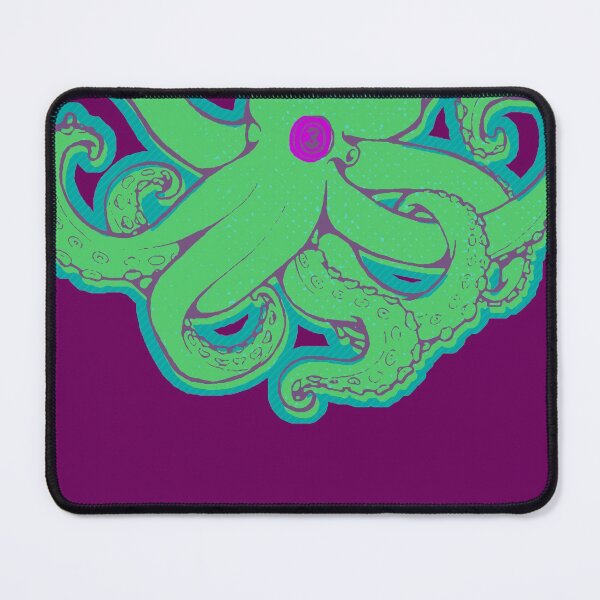 Item preview, Octopus Green on Teal designed and sold by z0mbieparade.
