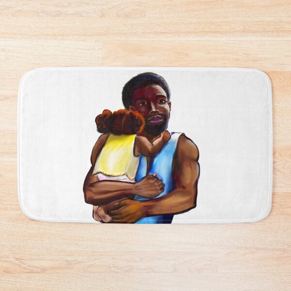 Item preview, The best Father’s Day gifts 2022.Father and child - Super dad -  Strong muscular black man cradling a baby designed and sold by Artonmytee.