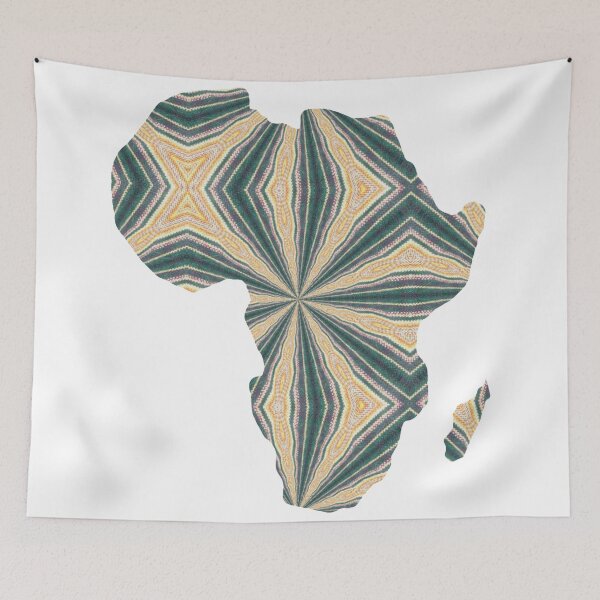 Item preview, African Continent with Ankara Print -  Colorful Patterns. designed and sold by NaniniDesigns.