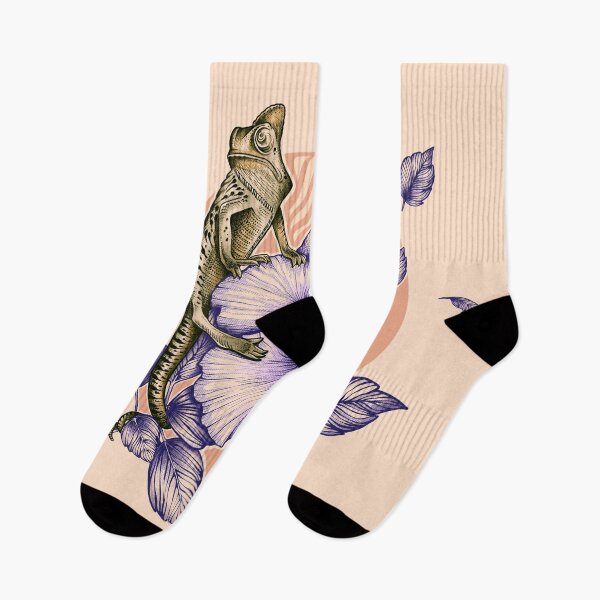 Item preview, Floral fashion chameleon designed and sold by Rômulo Queiroz.