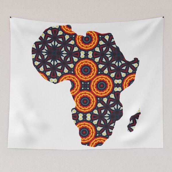 Item preview, African Continent with Ankara Print -  Colorful Patterns. designed and sold by NaniniDesigns.
