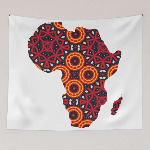 Item preview, African Continent with Ankara Print -  Colorful Patterns. designed and sold by NaniniDesigns.