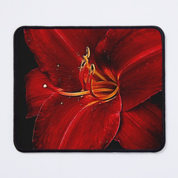 Item preview, Red Day Lily on Black designed and sold by bloomingvine.