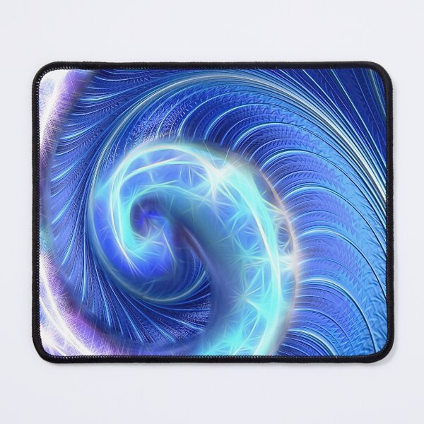 Item preview, Blue Sparkle Fractal Wave designed and sold by bloomingvine.