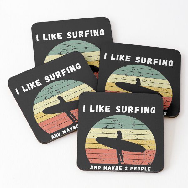Item preview, I Like Surfing And Maybe 3 People- Vintage Surfing Funny Shirt for Surf Lovers - Time for Sufring designed and sold by zakibenj.
