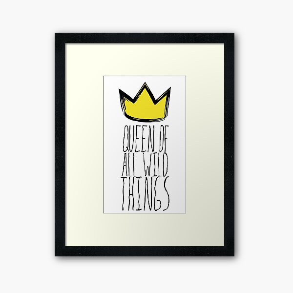 Vista previa del artículo con la obra «Donde están las cosas salvajes - Reina de todas las cosas salvajes 1 Recorte», diseñado y vendido por Rachel Katz.